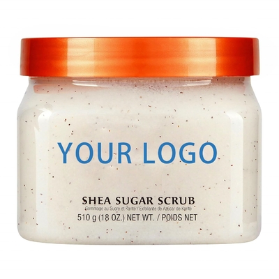 OEM bloemen geurende body scrub crème voor doffe huid exfoliërende en verlichtende formule