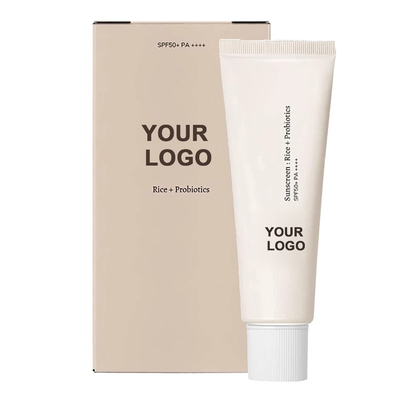 Geslacht Vrouwelijke Probiotische zonnebrandcrème Lotion SPF 50 Zonnebrandcrème voor Gezicht Lichaam Custom Label