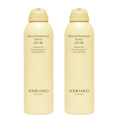 Private label SPF 50 zonnebrandcrème Spray Twin Pack Waterbestendige zonnebrandcrème Pack van 2