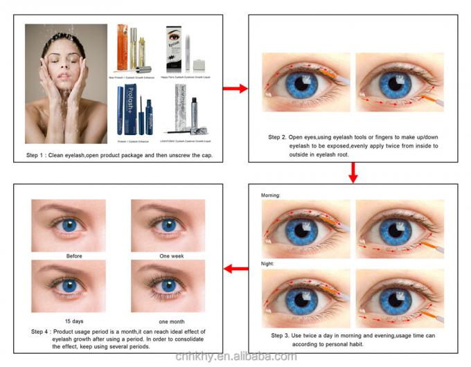 Form Liquid Logo Acceptabel Organic Natural Eyelash Growth Enhancer voor private label 6