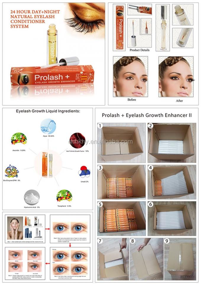 Form Liquid Logo Acceptabel Organic Natural Eyelash Growth Enhancer voor private label 9