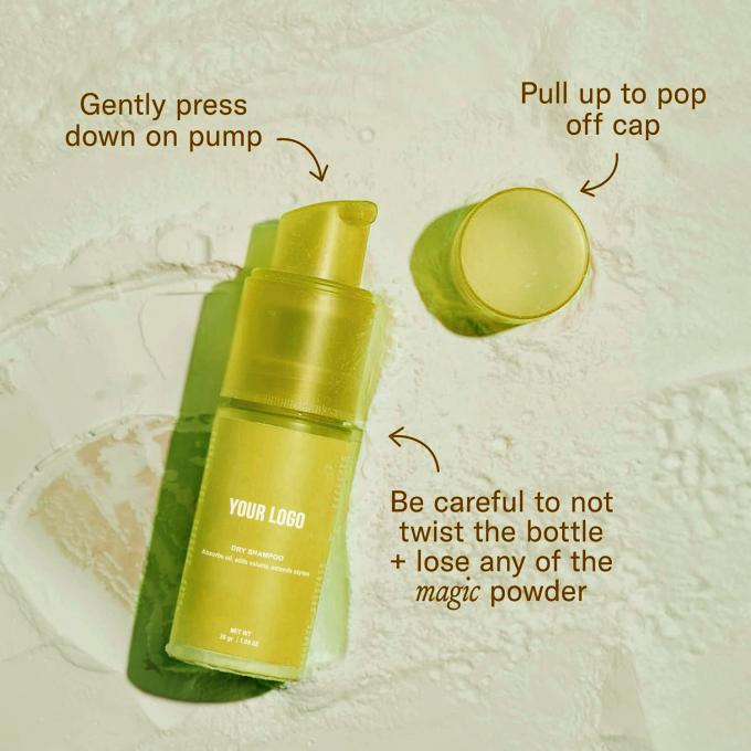 Niet-aerosol private label droge shampoo poeder Volumizing Natural voor vrouwen volume 0
