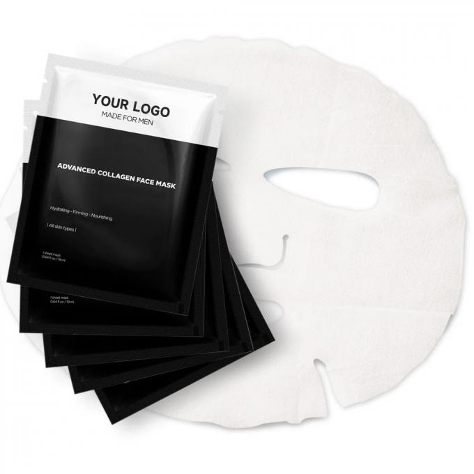 Custom Logo Plaat Gezichtsmasker voor mannen Voeding Oryza Sativa Rijst Lee Extract 5 Piece Set 0