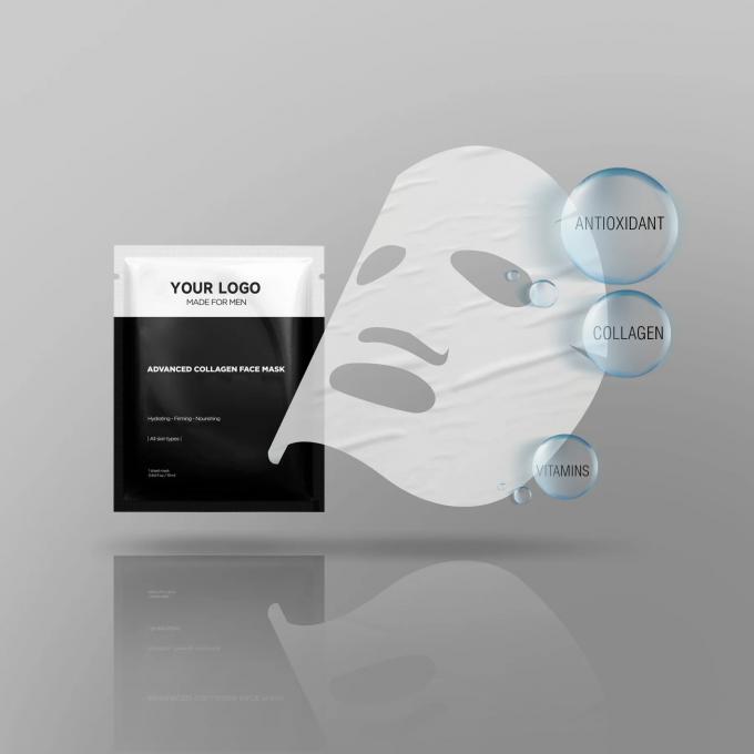 Custom Logo Plaat Gezichtsmasker voor mannen Voeding Oryza Sativa Rijst Lee Extract 5 Piece Set 1