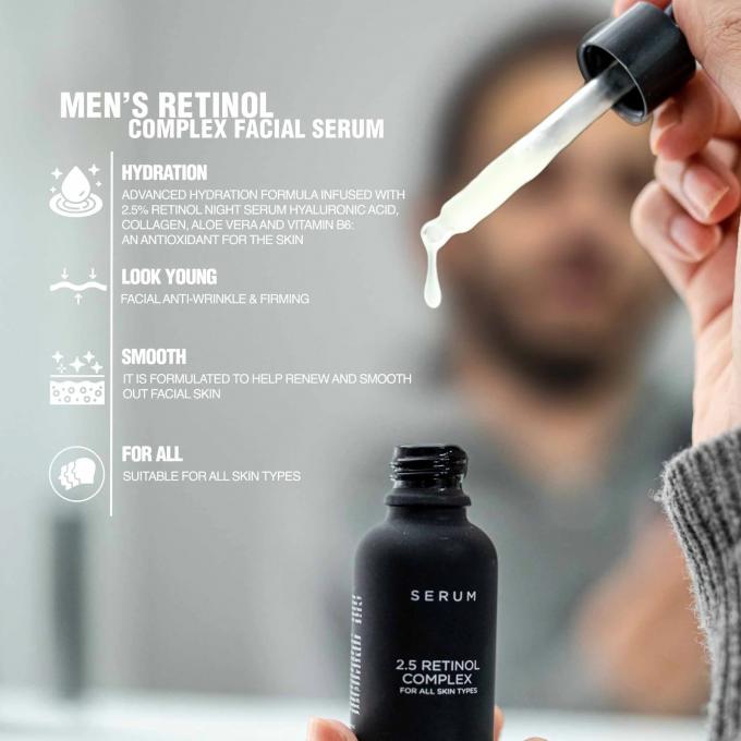 Persoonlijk merk Hyaluronzuur voor mannen Retinol Complex Serum Anti-Wrinkle Firming 1