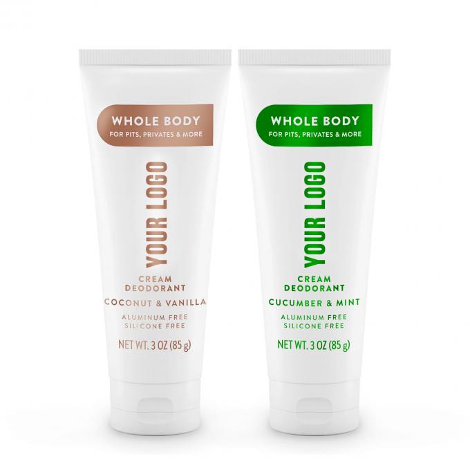 Ondersteuning Private Label 72 uur Aluminiumvrije vrouwen deodorant crème voor geurbestrijding 0