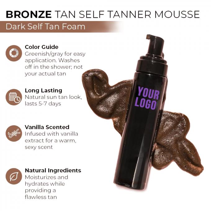 Kleurcorrectie zelfbruiner kit met zelfbruiner Mitt applicator Donkere bruiner mousse 1