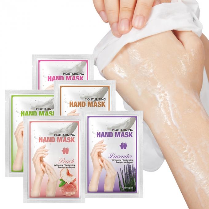 Regelmatige grootte Lavendel handmasker Exfolierend en hydraterend Aanpasbare plaatvorm 0