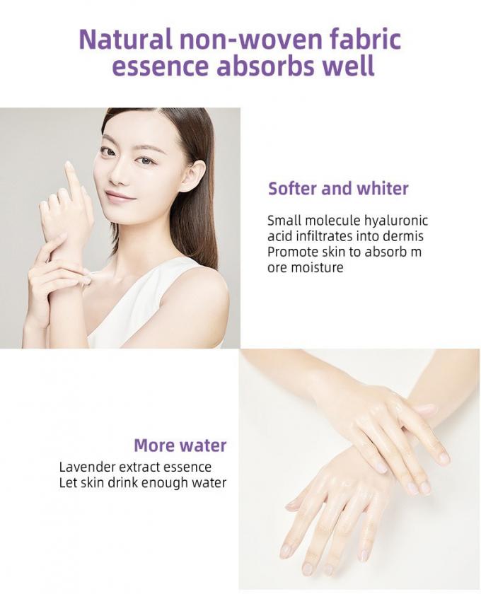 Regelmatige grootte Lavendel handmasker Exfolierend en hydraterend Aanpasbare plaatvorm 7
