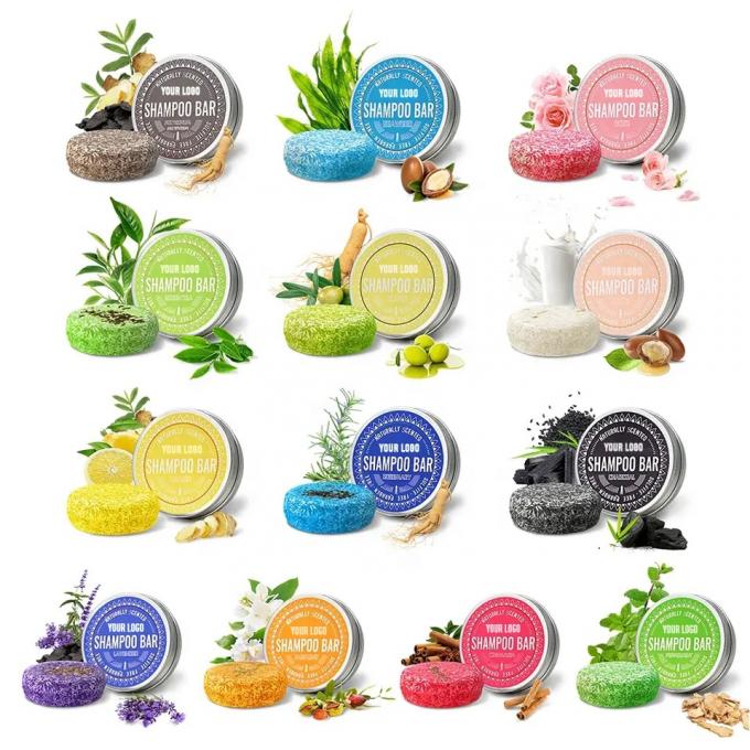 Gepersonaliseerde eigen merken Olijfolie Shampoo Bar met natuurlijke ingrediënten 5