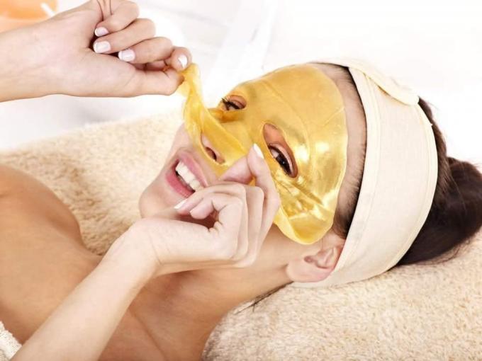 Biologisch 24K Gold Gezichtsmasker Voor Thuis Kalmerend Gel Aanpasbaar Collageen Crystal Beauty 4