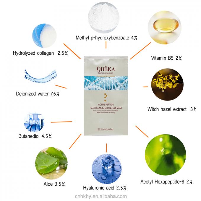 Gezichtsmasker met collageenpeptide hyaluronzuur voor hydratatie en veroudering 8