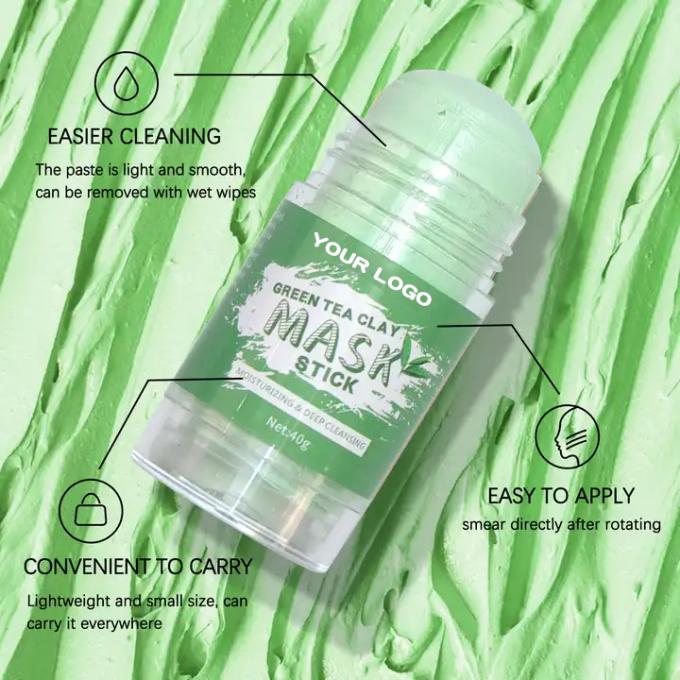 Groene thee reinigende klei stok masker voor aangepaste olie controle en poriën reiniging 4