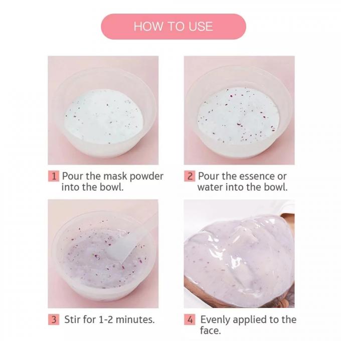 Home Peel-Off Lavendelgele masker Gezicht Spa Anti-Aging Hydraterende poeder masker op maat 10