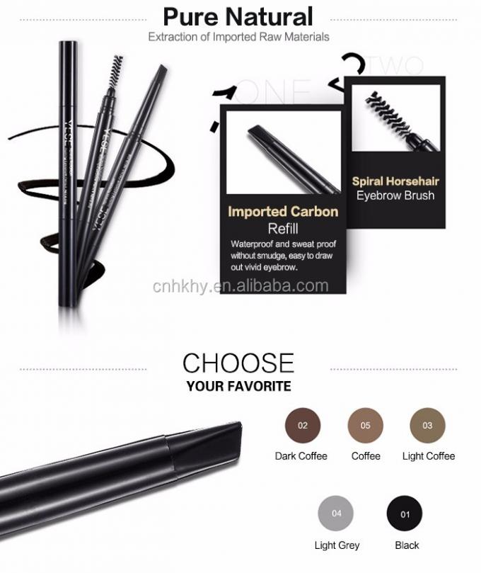 Oogbroekpotlood Dubbelkop Waterdicht Slim Garandeerde Functie Oogbroek Make-up Schoonheid 2
