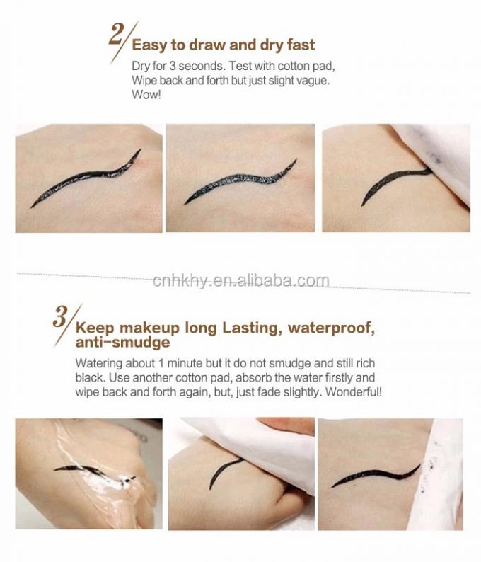 Waterdichte Eyeliner Langdurige Oog Make-up Pen Ultra-fijne Clip Liquid Zweet Resistent Tool 5