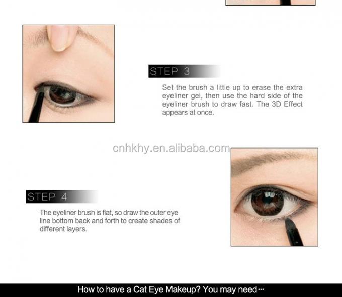 Waterdichte Eyeliner Langdurige Oog Make-up Pen Ultra-fijne Clip Liquid Zweet Resistent Tool 6