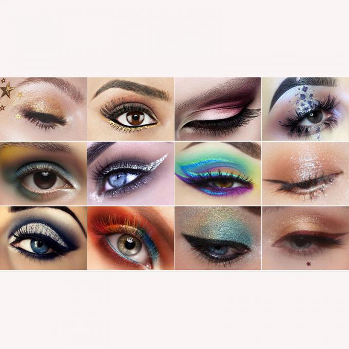 Glitter Metalen Gemengde Kleuren Oogschaduw Palet Elegant Satin Mat Mineraal Ingrediënt 8
