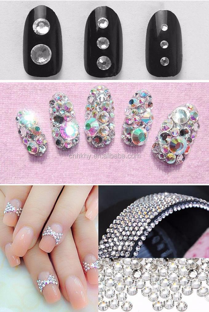 Nail Rhinestones L01 Flat Back Phone Decoration 3D Glitter Stones voor manicure gereedschap 45g 4