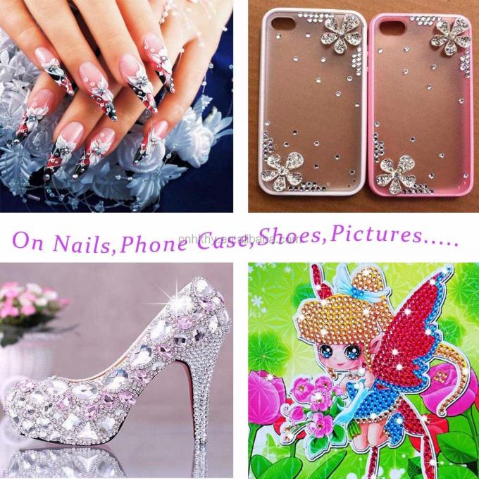 Nail Rhinestones L01 Flat Back Phone Decoration 3D Glitter Stones voor manicure gereedschap 45g 5