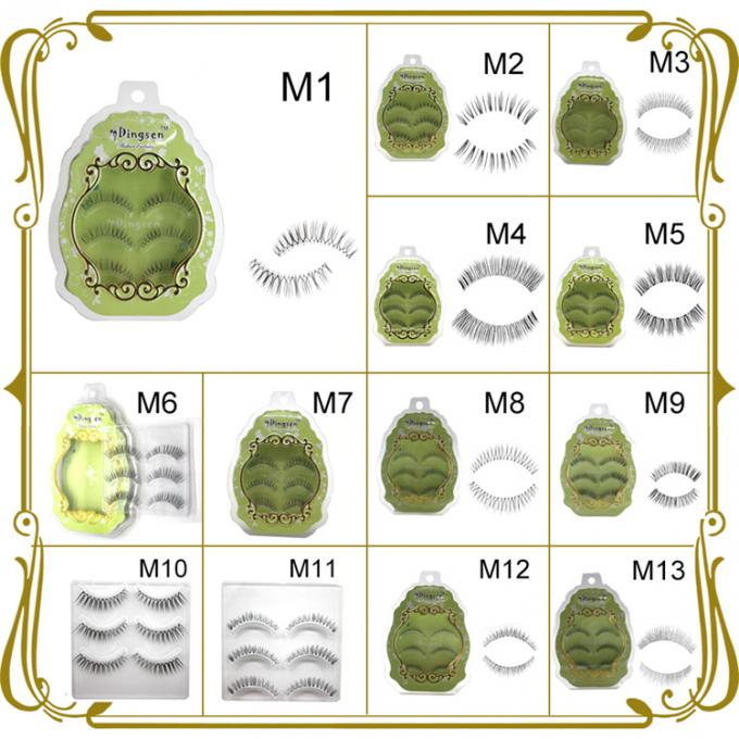 10mm-15mm natuurlijke lange valse wimpers 5 paar synthetische gekleurde haarverlengingen 2