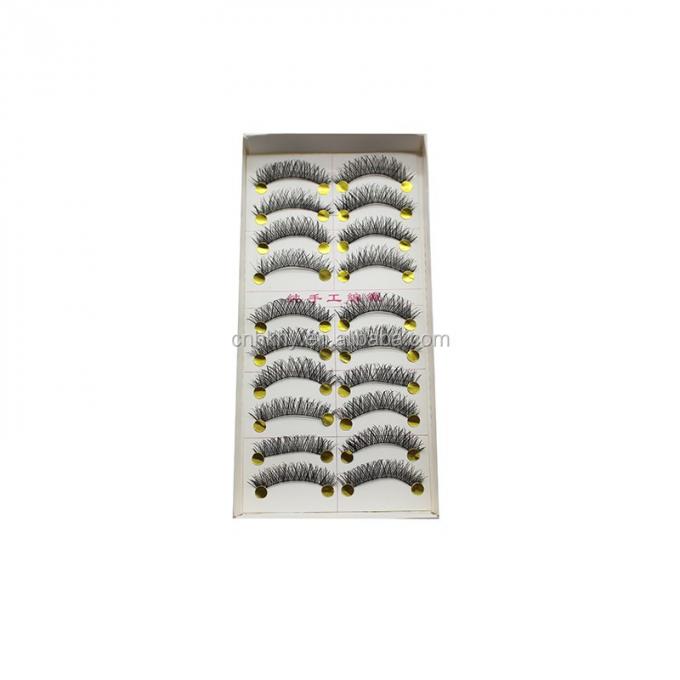 Taiwan Fiber False Eyelashes Glue voor grote ogen M14 Natuurlijk Zwart QBEKA 10 paar Vrouwen 1