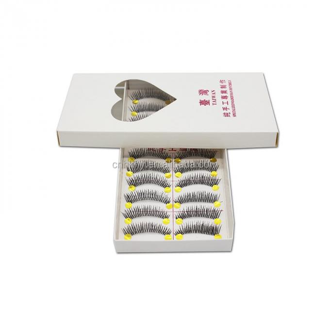 Taiwan Fiber False Eyelashes Glue voor grote ogen M14 Natuurlijk Zwart QBEKA 10 paar Vrouwen 4